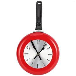 Horloges Accessoires Horloge murale en métal Poêle à frire Design 8 pouces Cuisine Décoration Nouveauté Art Montre