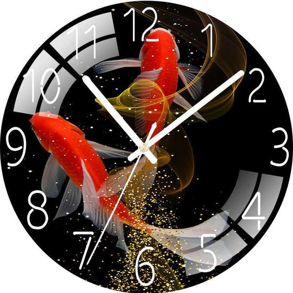 Horloges et montres Salon Maison Horloge murale Muet Creative Quartz Horloge Chambre Horloge Décoration Gratuit Punch Mur Montre Mur 210930