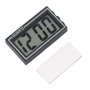 Horloges en plastique noir Petite taille LCD numérique table de table de tableau de bord du tableau de bord Date Heure du calendrier petite horloge avec fonction calendaire tscd92