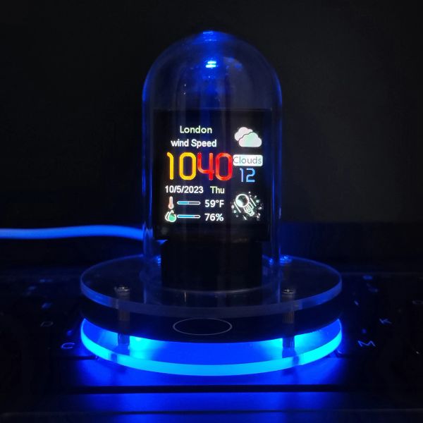 Horloges Cyberpunk Style Glow Tube horloge WiFi Smart Automatique Mise à jour Digital Ornement Ornement de bureau RVI