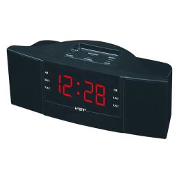 Clocks Digital Alarm Radio Radio Digital AM / FM Radio d'horloge avec batterie Double alarme Sleep Sleep Snooze Fonctions LED Affichage Eu Plug