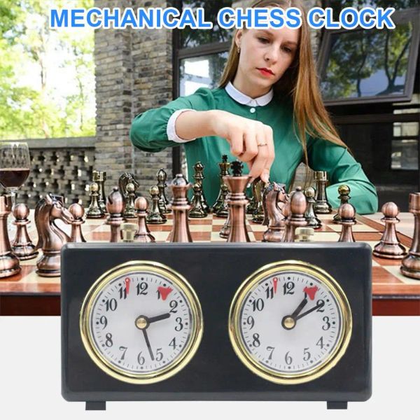Relojes Digital Chino Corrimiento Reloj Temporizador de ajedrez impulsado a la ajedrez Competiciones de ajedrez retro Regalo para los amantes del ajedrez Uso del árbitro