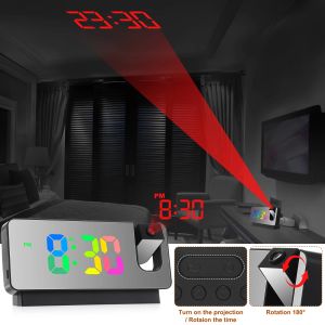 Clocks Digital Projection Alarm Tlow Bedroom plafond petit projecteur LED Kids Projectable