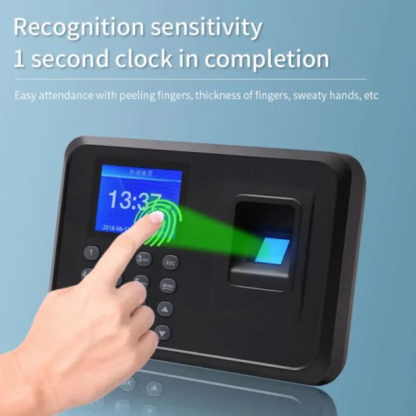Horloges Système de fréquentation des empreintes digitales Corloge biométrique dans la machine