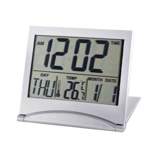 Horloges pliantes LCD ALARME numérique Table de bureau de bureau météorologique Station de bureau Température Température Mini horloge ectronique