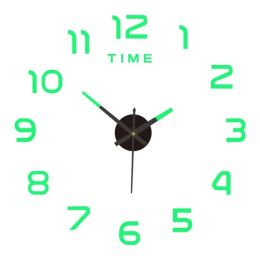 Clocks Home Office DIY Mur Horloge 40cm sans cadre moderne 3d Muroir Miroir Autocollant Salle Hôtel Design School Decoration décor chambre