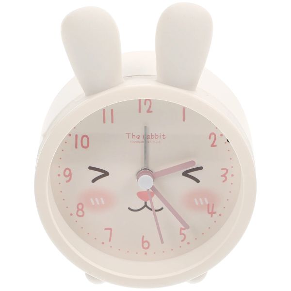 Clocks Kids Clock with Night Lights Alarme de lapin Accessoires de bureau minimaliste