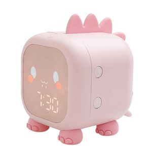 Clocks Kids Digital Alarm Allow Lights Lights Sleep Facier 2 Alarmes 6 Sonneries Tempage Température Affichage Sound Contrôle Snoozing