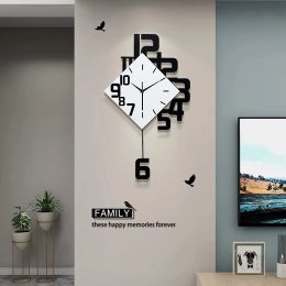 Horloges grandes horloges murales swing concept moderne de style nordique salon mural horloges de maison à la maison