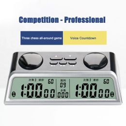 Klokken Leap Chess Clock MultiFuctional Portable Digital Board Competition Count Up Down Games Clock Electronic LCD Display Alarm Timer