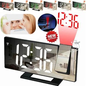 Horloges LED Digital Allow ALLOCK SPECLUL SPECUL ELECTRONIC Bureau Corloge de projection Tempage Température Clock Couple Décoration de chambre à coucher