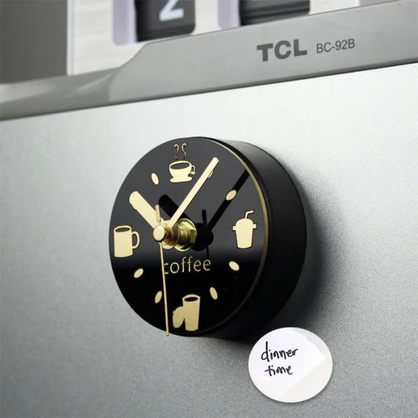 Horloges lointain Temps basculé Varelle Réfrigérateur Horloge Créative Magnétique Sticker Sticker Sticker Clock Mur Watch Message Sticker