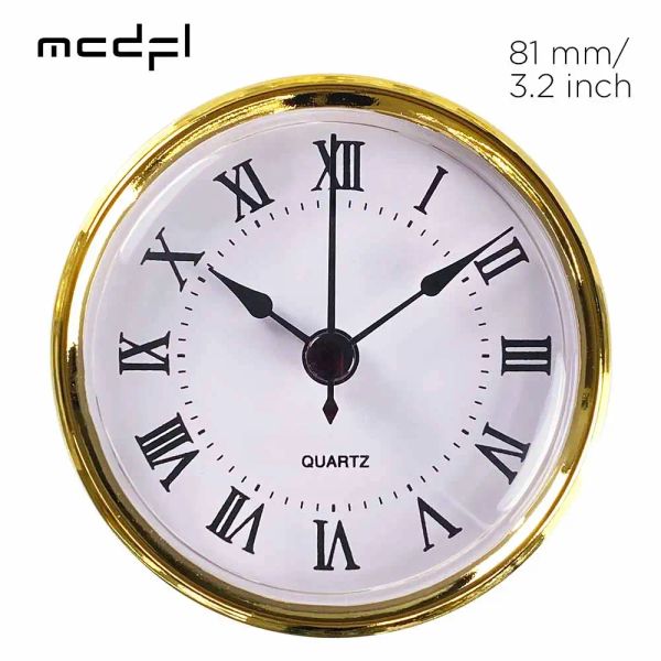 Horloges MCDFL Desk Clock Insérer Mécanisme Temps Corloges pour la table des petites entreprises Antiques de la table rétro de montre 81 mm 3,2 pouces