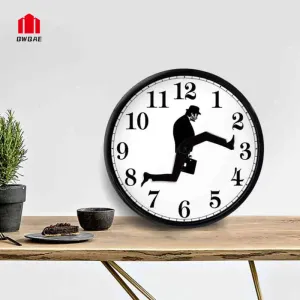 Klokken Ministerie van Silly Walks Modern Wall Clock Home Decor 3d Creative Art Silent Clocks for Living Room Decoratie met gratis verzending