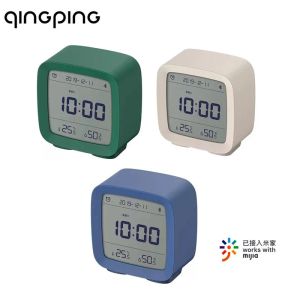 Horloges Qingping Smart Bluetooth Température Humidité Capteur LCD LCD LETTE NIGHT LETTABLE La lumière de nuit fonctionne avec l'application Mijia