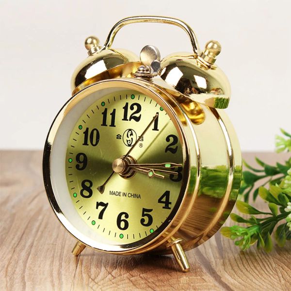 Horloges rétro or mécanique mécanique décoration de maison antique horloge vintage manuel de ventre