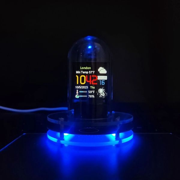 Horloges RVB Nixie Tube horloge Smart WiFi LED LED LEDMITIPT IPS ÉCRAN COULEUR DIY DIY ANOLOG DIGITAL NIGHT