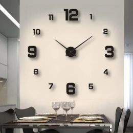 Relojes Simple Modern Diseño DIY DIY Reloj Silent Wall Reloj Decoración de la pared del dormitorio interior Decoración del hogar sin pegatinas Pegatinas Relojes Relojes