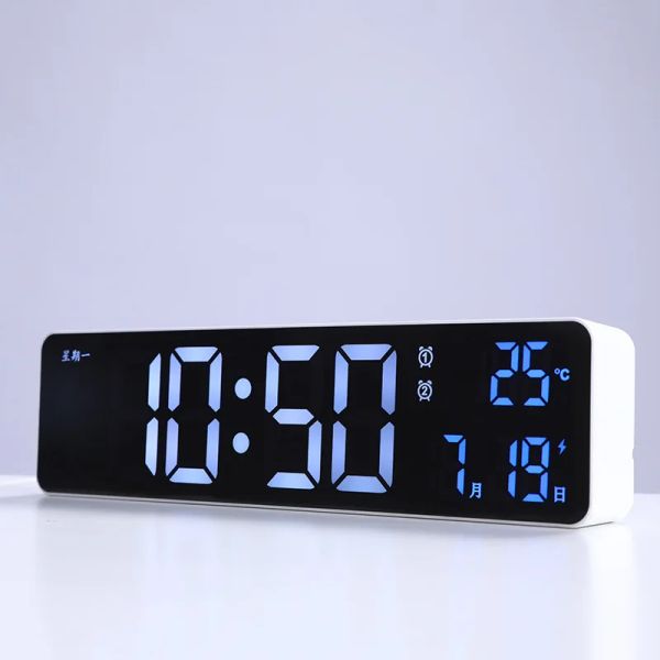 Horloges Smart LED Digital Alarm Watch Table USB Horloge Température Date Affichage de Bureau Miroir Corloges Snooze Home Table Decor