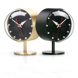 Horloges spécialités table horloges rétro pour décoration créative moderne design en laiton quartz silencieux bourse horloge décoration intérieure cadeaux noirs