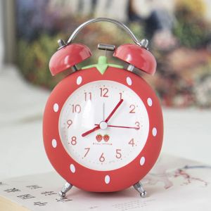 Horloges Strawberry créative somnolent petit réveil de somniver