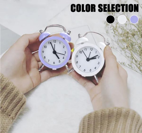 Relojes Twin Bell despertador, alarma fuerte ideal para durmientes pesados elegantes, funcionados con baterías para la decoración del dormitorio y el hogar