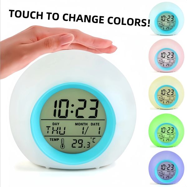 Horloges Variables Couleurs d'alarme numérique Alarmage Touch Sense Changement Couleurs