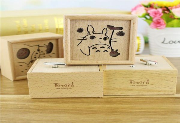 Boîte à musique mécanique, cadeau d'anniversaire, boîtes à musique Totoro, boîte à musique en bois 7089665