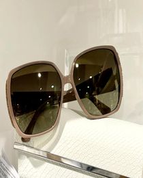 Cloe S zonnebril naakt vierkant bruin gearceerde vrouwen bril designer tinten met box3183375