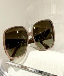 Cloe S zonnebril naakt vierkant bruin gearceerde vrouwen bril designer tinten met box5706778