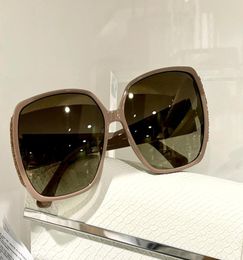 Cloe S zonnebril naakt vierkant bruin gearceerde vrouwen bril designer tinten met box8736721