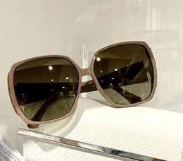 Cloe S zonnebril naakt vierkant bruin gearceerde vrouwen bril designer tinten met box4436627