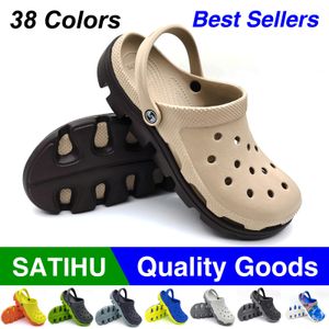 Clog Satihu chaussures sandales pour le traçage des pantoufles à la mode patte de pêche de plage bottes de pluie plates unisex lovers ami famille 9726