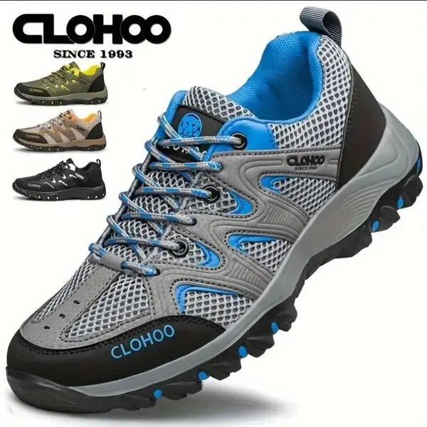 Clohoo Mens Nonslip Randonnée Bottes de randonnée respirante Casual Walking Running Sport Chaussures Meshes Mesques Léger Jogging Outdoor 240509