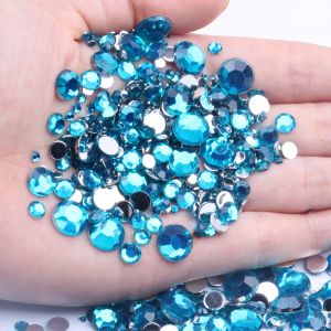 Cloisonné 6mm 5000 pièces strass acryliques dos plat facettes plates beaucoup de couleurs pour Nail Art colle sur perles fabrication de bijoux à bricoler soi-même