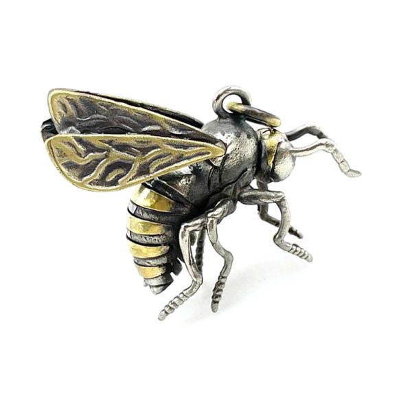 Cloisonné bricolage en laiton ailes mobiles couteau d'abeille perles engrenages cadeau pour hommes tissé paracorde outils de perles Edc bijoux pendentif porte-clés accessoires