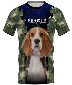 CLOOCL Animal Beagle perro camuflaje camiseta 3D completamente estampado hombres mujeres moda Harajuku Top8510526