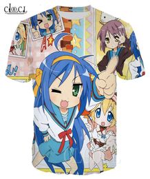 ClooCl Lucky Star Nice Anime Menwomen Casual Tshirts 3d Short Mouw Sweatshirst Loli Otaku Tea Tops4949466