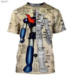 CLOOCL Mazinger Z hommes femmes nouvelle mode Cool 3D imprimé T-shirts Harajuku Style t-shirt Streetwear été hauts livraison directe L230520