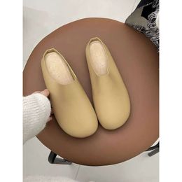 Zapatillas de toe cerradas para mujeres damas moda 2024 mocasines de verano mocasines femeninos sandalias al aire libre sandalias nuevas tendencia tostada 634 746