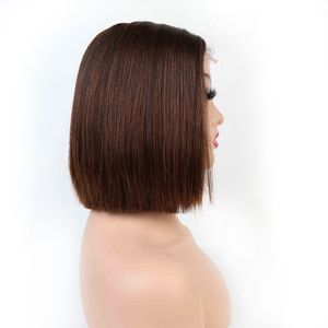 Perruques de fermeture 2x6 BOB cheveux bruts chinois et vietnamiens Double couleur naturelle dessinée