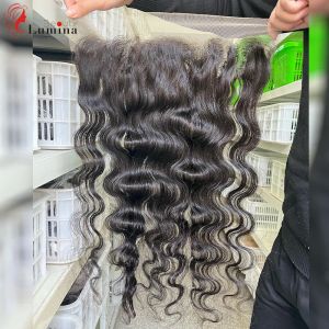 Sluitingen 13x4 Lace Frontale 4x4 Body Wave Lace frontale sluiting 4x4 Braziliaans Remy Hair Voorgeplukt 100% HUNDER HAAR LAAT VROTEN 13X4