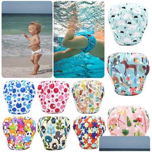 Doekluiers 03Y Baby Lekproof Swim Diaper Verstelbaar zwembad Pant herbruikbaar en wasbaar