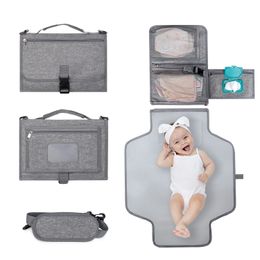 Couches lavables 3 en 1 imperméable à l'eau matelas à langer voyage multifonction portable bébé couverture tapis propre main sac pliant 230909