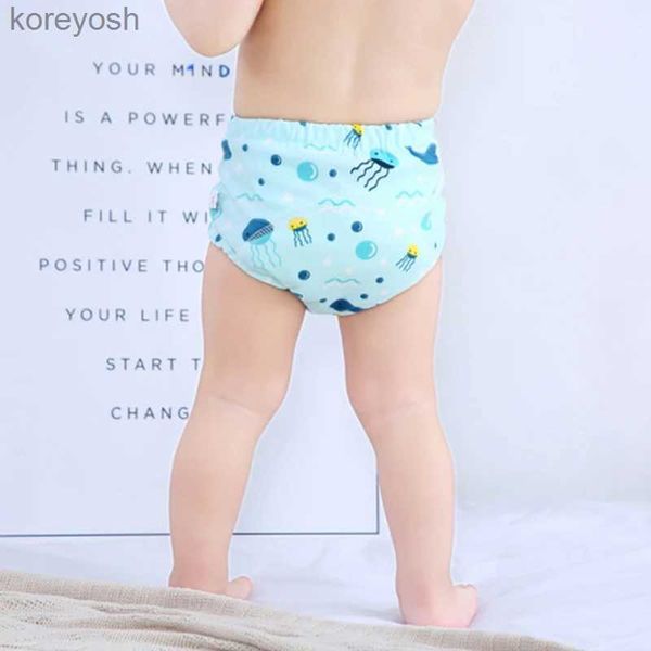 Pañales de tela 6 capas impermeables reutilizables de algodón pantalones de entrenamiento para bebés pantalones cortos para bebés ropa interior de tela pañales para bebés bragas cambio de pañales L2310