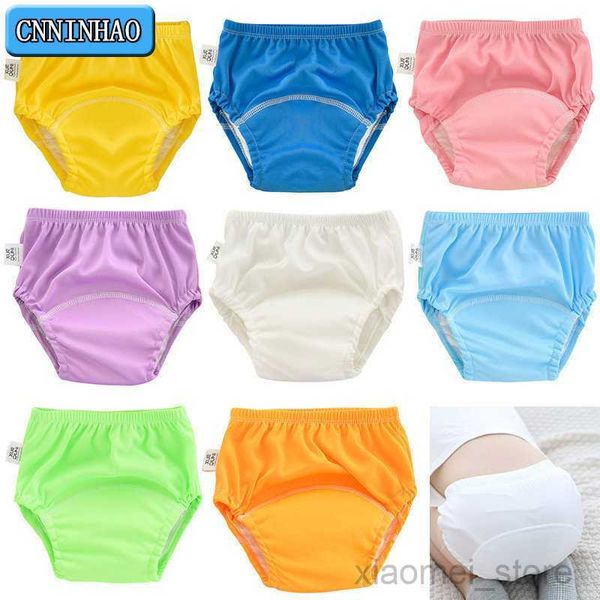 Pañales de tela 6 capas Recién nacido Niña Niño Bragas de entrenamiento Bebé Color sólido Ropa interior lavable Pañales de tela Pañales reutilizables Pantalones cortos para bebésHKD230701