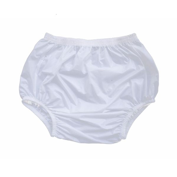 Couches lavables ABDL Haian Pantalon en plastique à enfiler pour incontinence adulte Couleur Blanc Lot de 3 230626