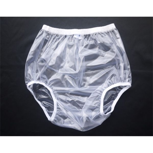 Pañales de tela ABDL Haian Adulto Incontinencia Pull-on Pantalones de plástico Color Transparente Blanco 3 Pack 230629