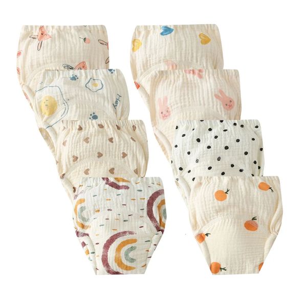 Couches lavables Couches adultes couches 8 pièces/lot pantalons d'entraînement pour bébé réutilisables couche-culotte à langer sous-vêtements lavables couches en tissu Panites couches enfants 231024