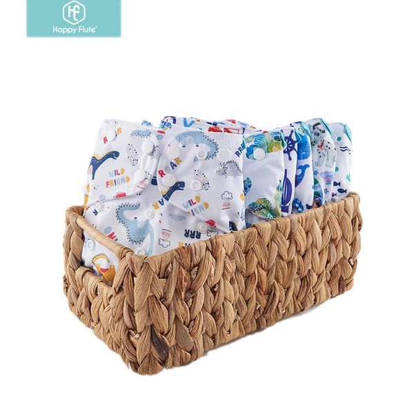 Couches lavables Couches adultes Couches Happyflute 6 pièces/ensemble aléatoire bébé couches coffret cadeau réutilisable imperméable bébé couche lavable écologique couche lavable pour né 231024